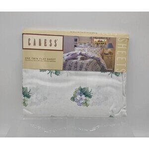 VINTAGE MERVYN'S CARESS Jessica TWIN FLAT Sheet No-iron Percale NEW Made USA